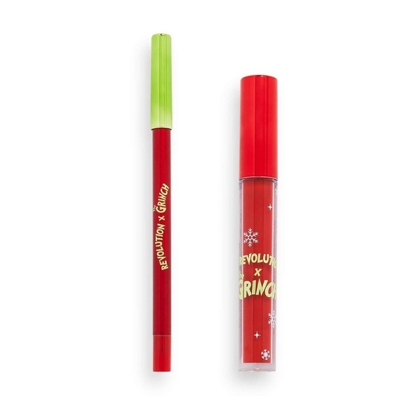 🆕 Makeup Revolution x The Grinch - Little Max Lip Kit - Picture 3 of 6